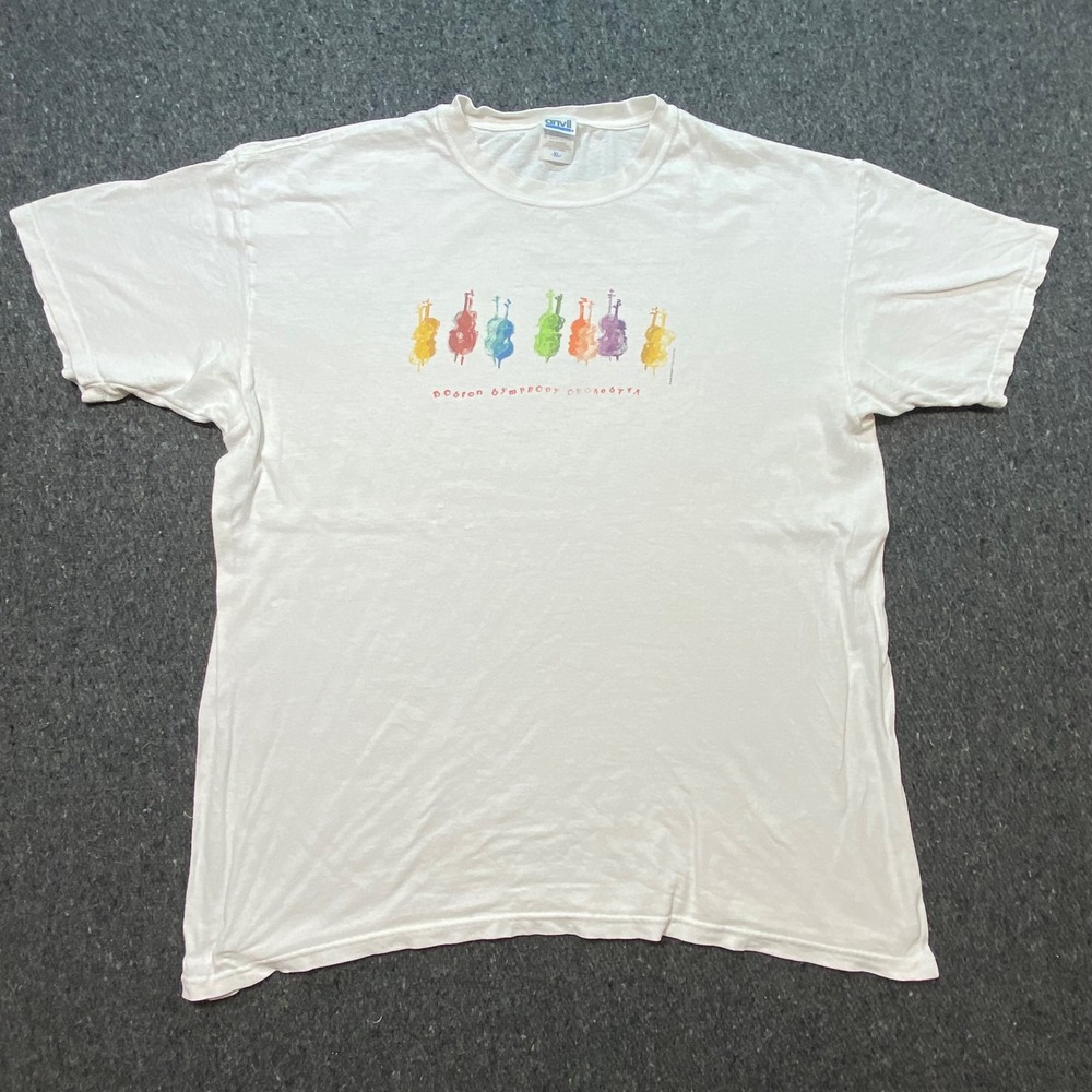 Anvil Boston Symphony Orchestra T Shirt XL Mens White 90s Retro Music Graphic